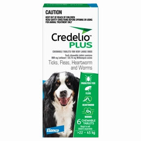 Credelio Plus - Chewable Tablets for X-Large Dogs (22-45kg) (6pk)