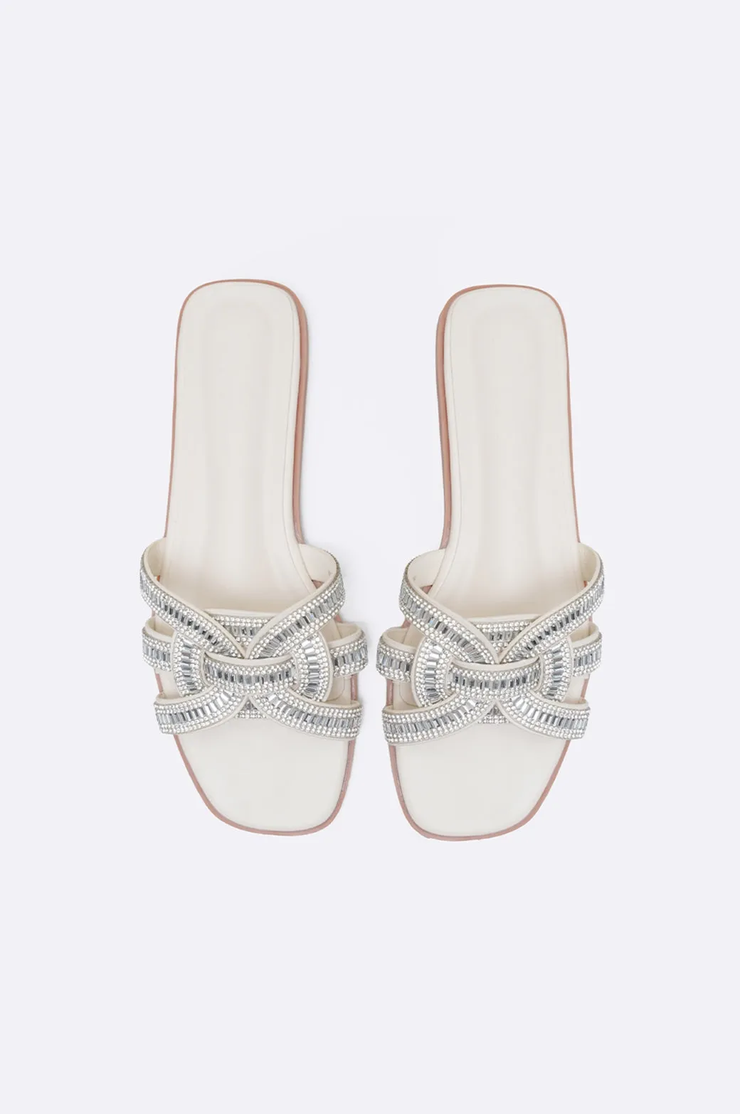 CRYSTAL STUDDED SLIDES