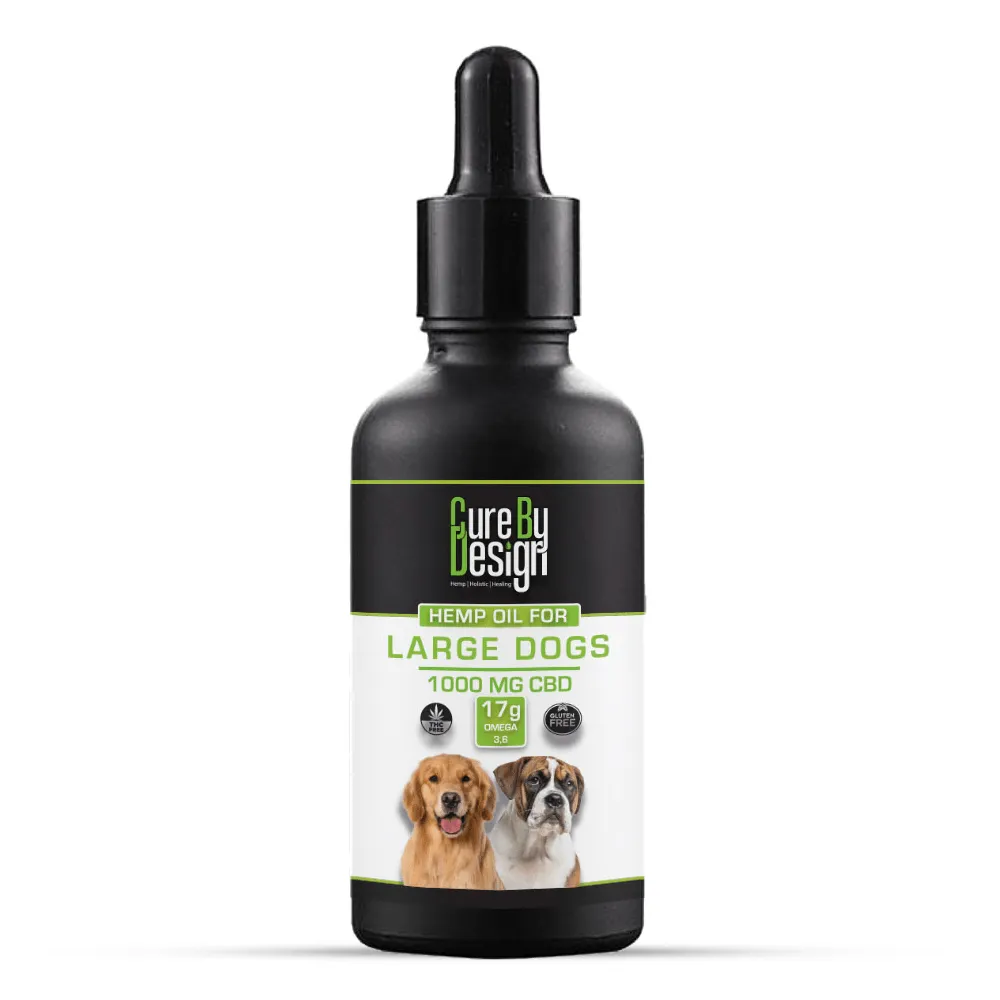 Cure By Design 1000mg CBD Relief Oil for Large Dogs (30ml)
