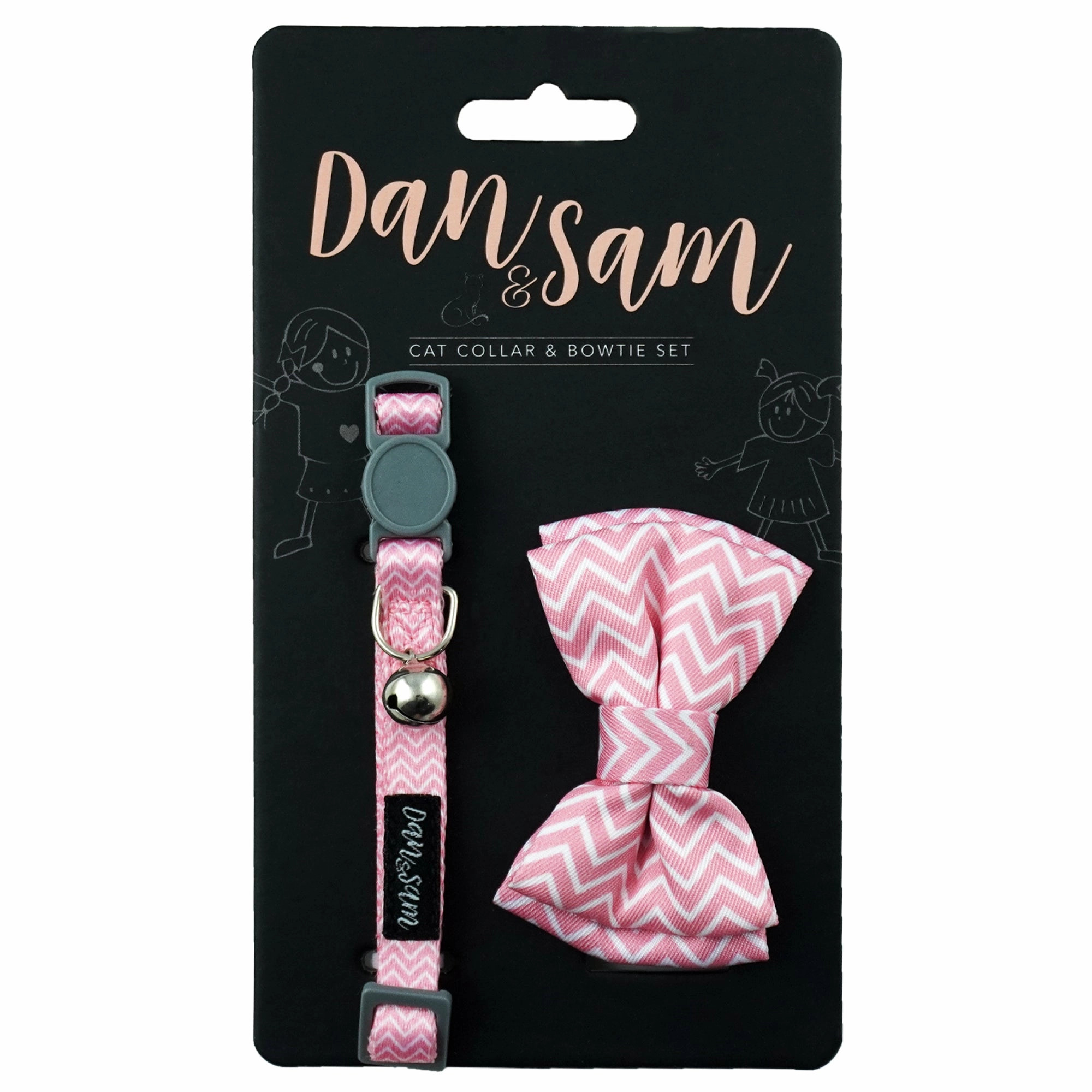 Dan & Sam - Cat Collar & Bowtie (Candy Floss)