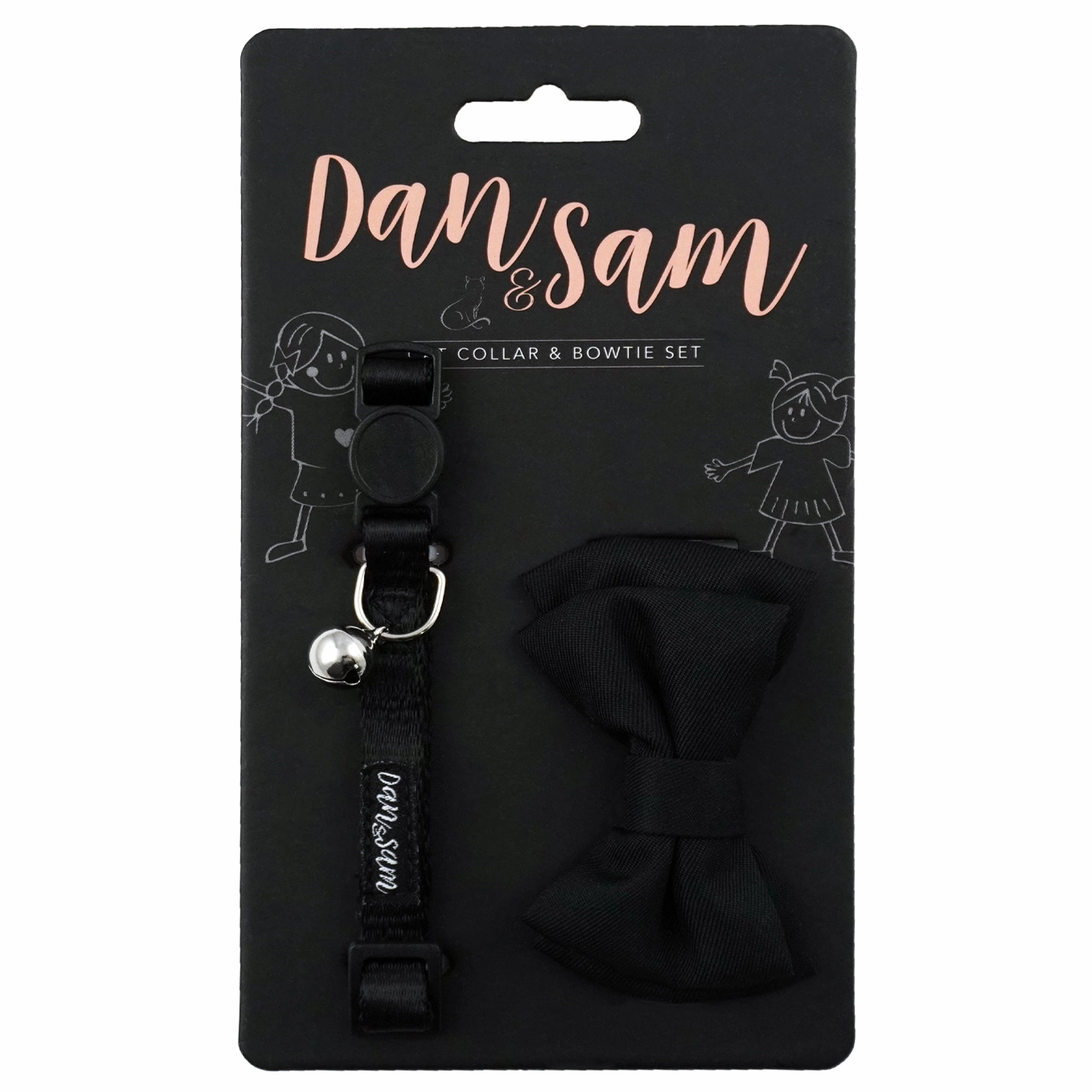 Dan & Sam - Cat Collar & Bowtie (Feeling Fancy Black)