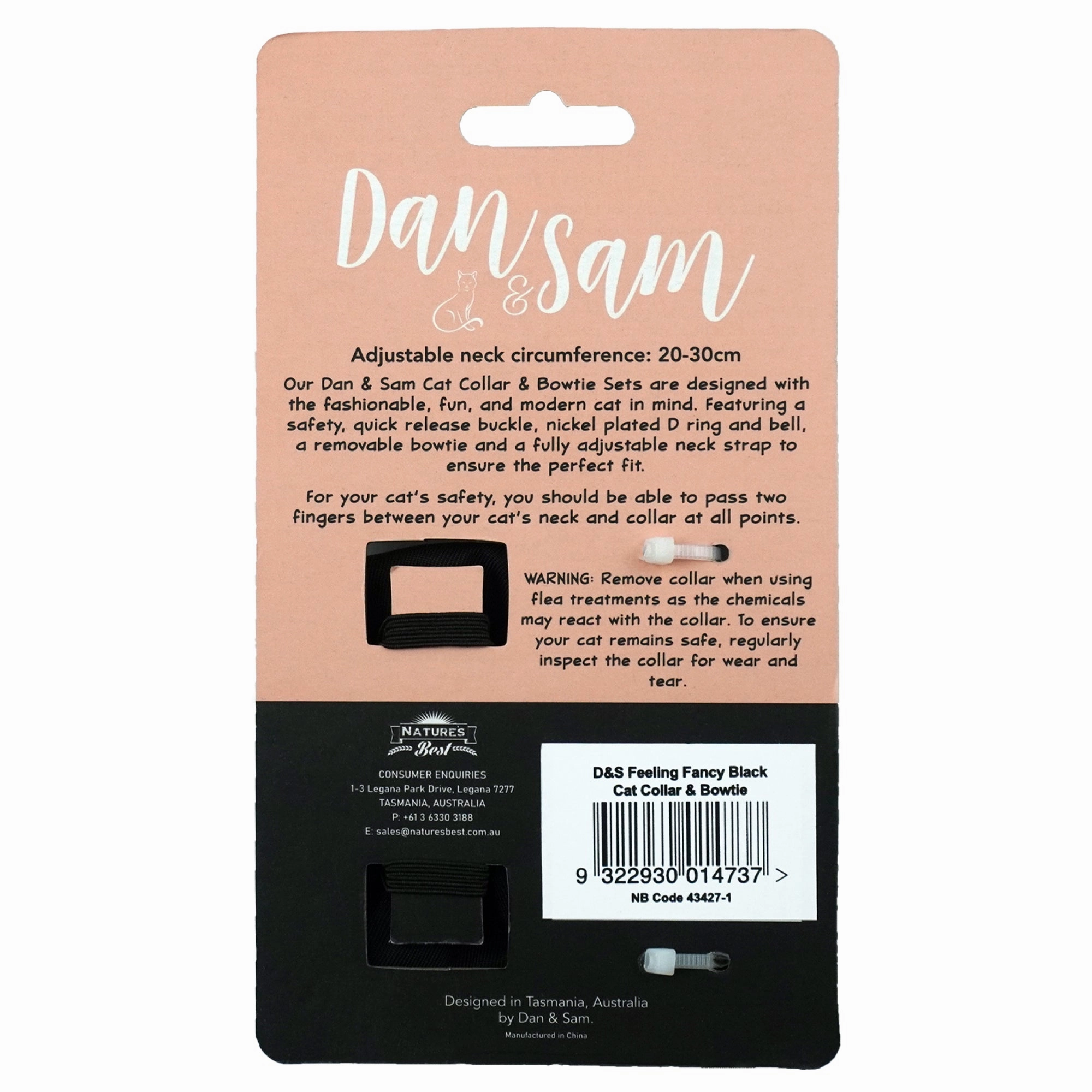 Dan & Sam - Cat Collar & Bowtie (Feeling Fancy Black)