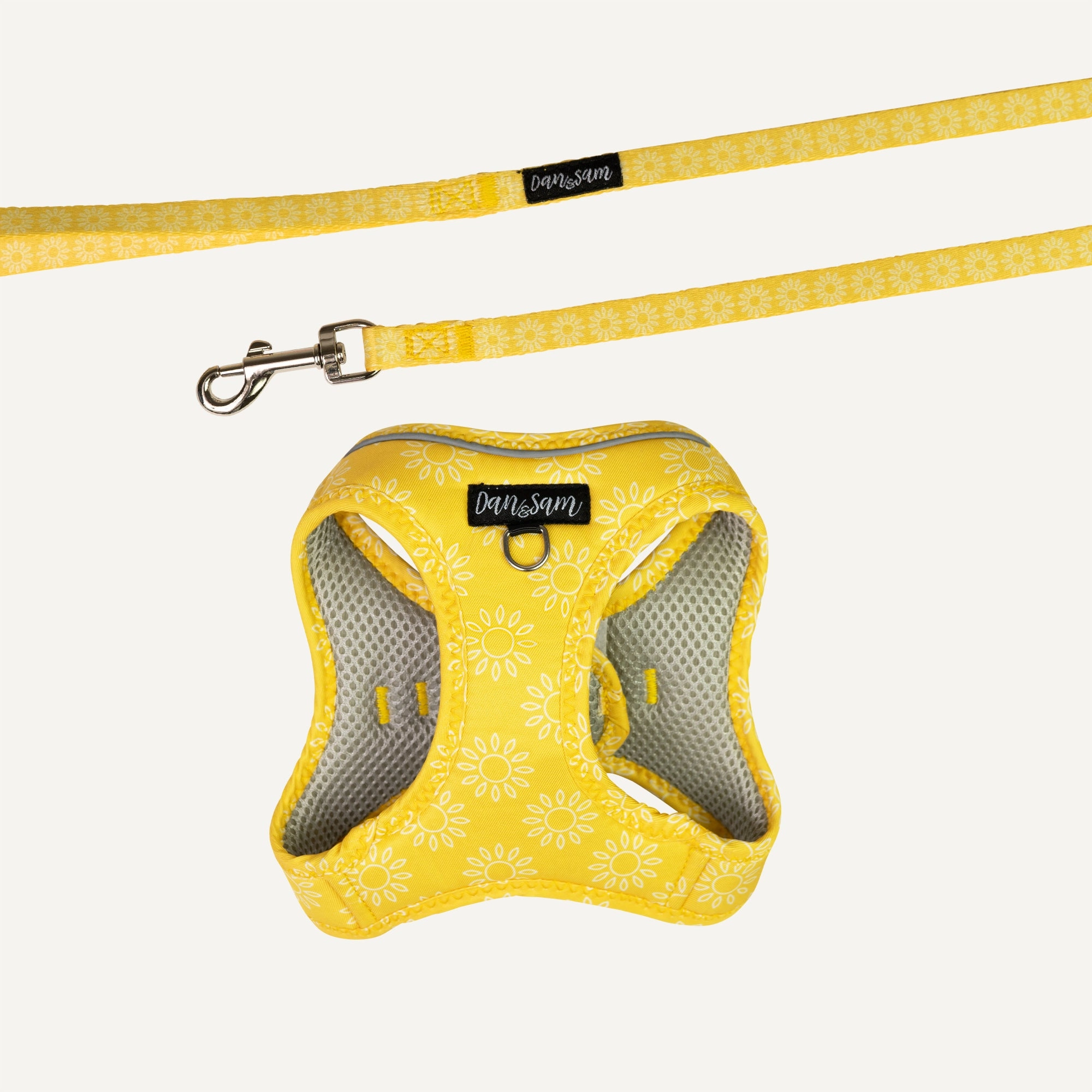 Dan & Sam - Cat Step-in Harness & Lead (Wild Sunflower) - Small