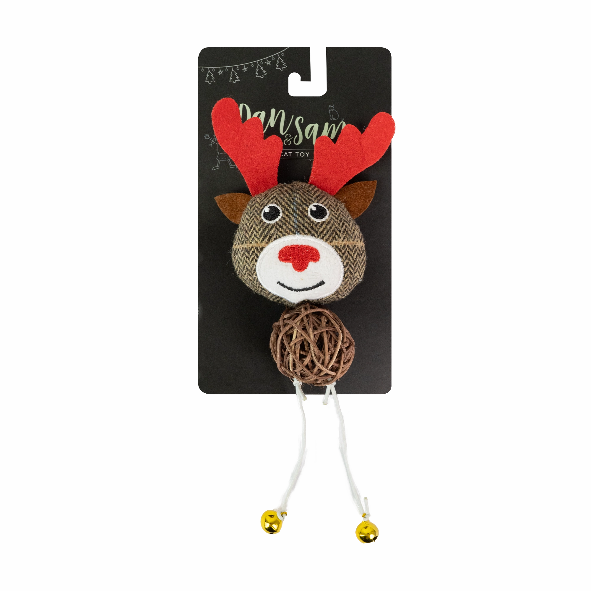 Dan & Sam - Christmas Rattan Ball Reindeer (23cm)