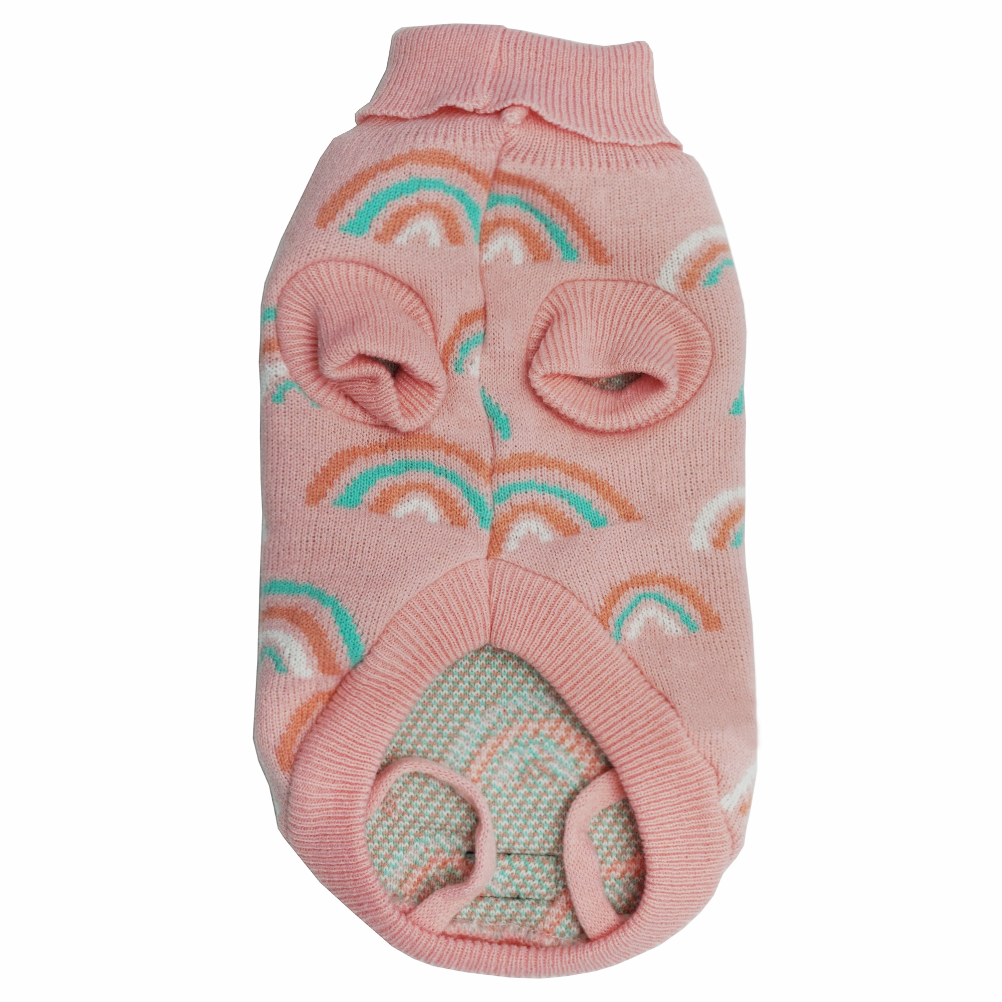 Dan & Sam - Dog Jumper (Pink Rainbows) - 35cm