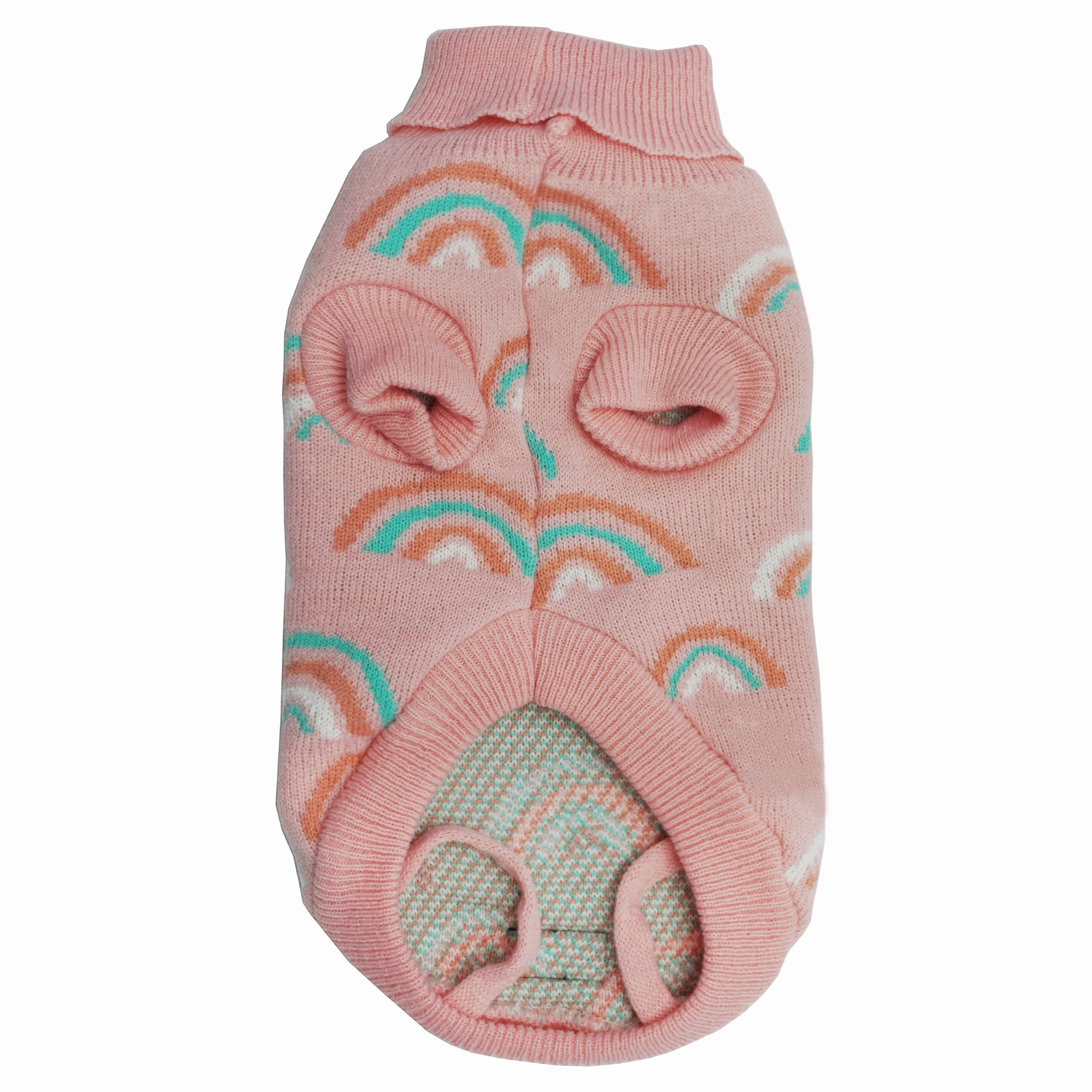 Dan & Sam - Dog Jumper (Pink Rainbows) - 45cm