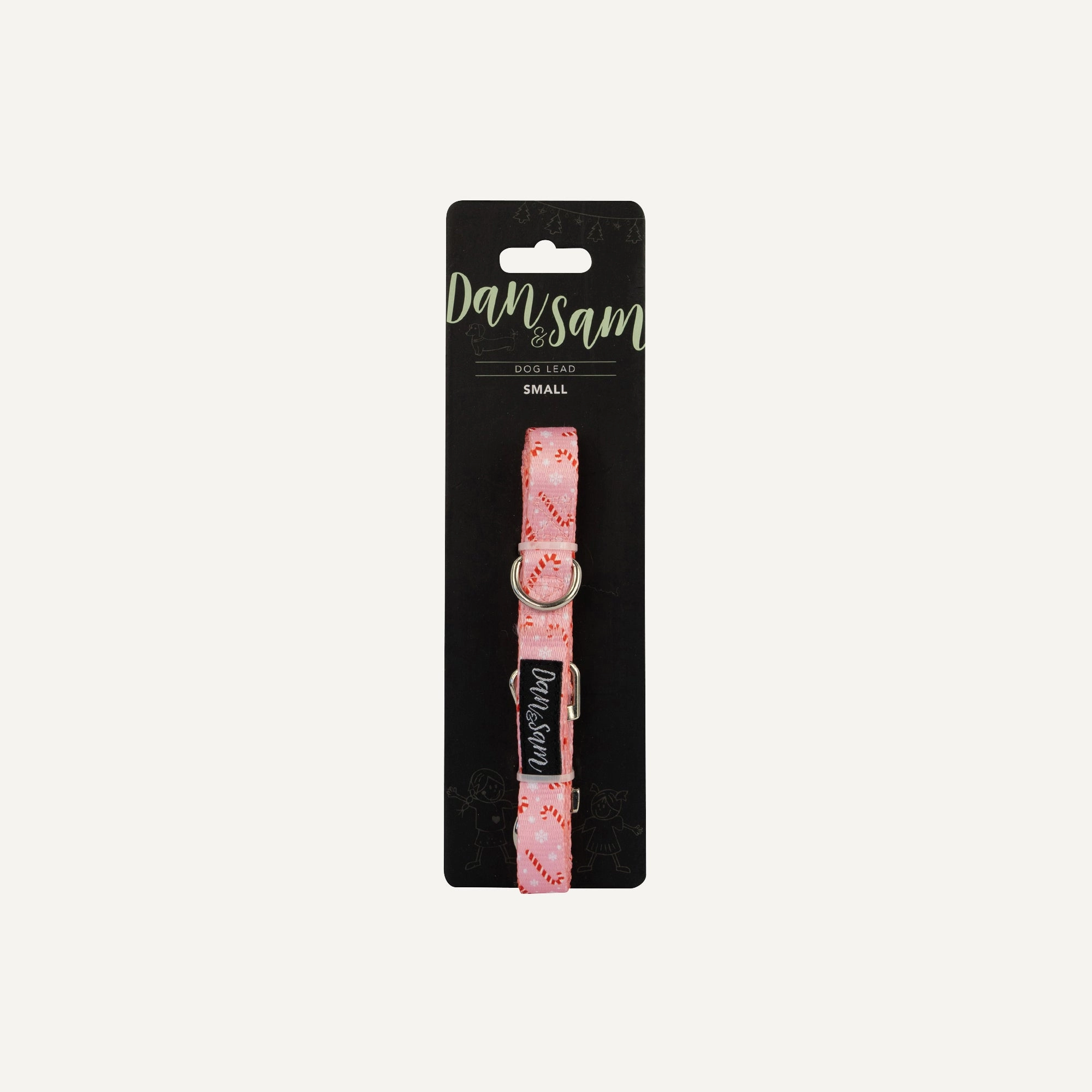 Dan & Sam - Dog Lead (Candy Cane Kisses) - Small