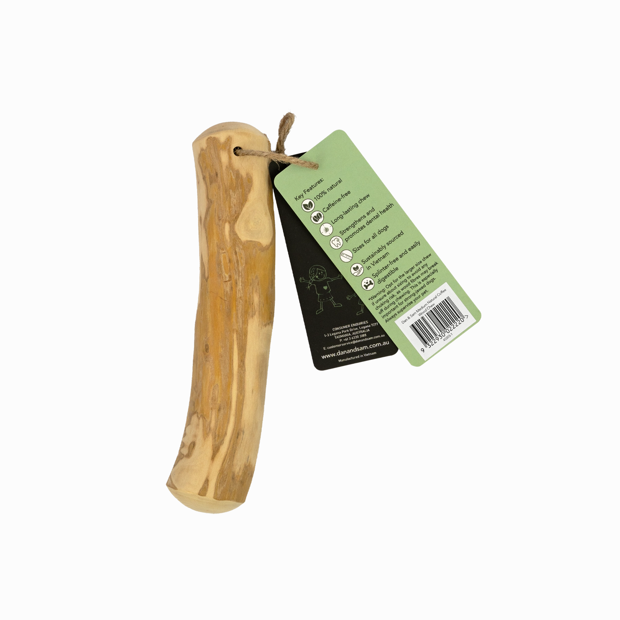 Dan & Sam - Natural Coffee Wood Chew (Medium)