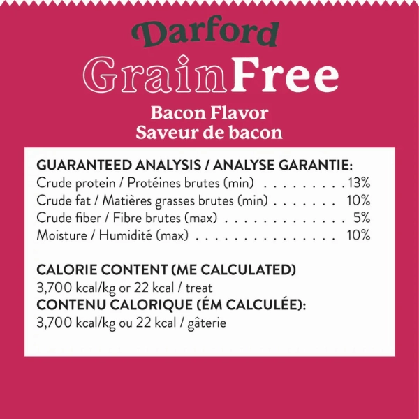 Darford Grain Free Bacon Recipe Oven-Baked Dog Treats