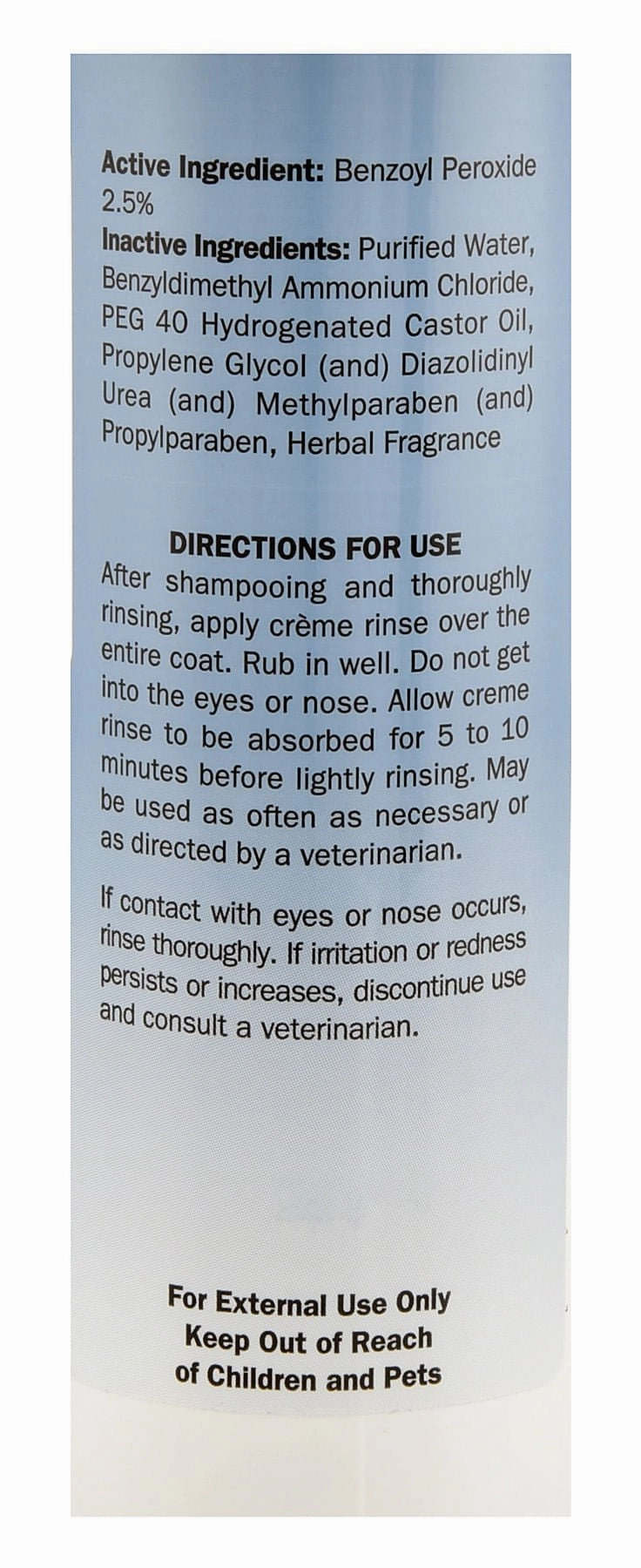 Davis Benzoyl Peroxide Creme Rinse