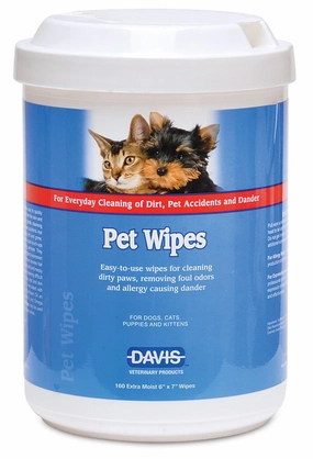 Davis Pet Wipes, 160 ct