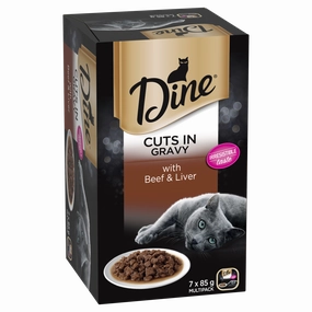 DINE - Beef & Liver Cat Wet Food (85g x 7pk)