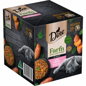 DINE - Farmers Collection Salmon with Sweet Potato & Spinach Cat Wet Food (85g x 28pk)