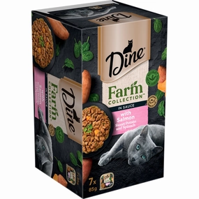 DINE - Farmers Collection Salmon with Sweet Potato & Spinach Cat Wet Food (85g x 7pk)
