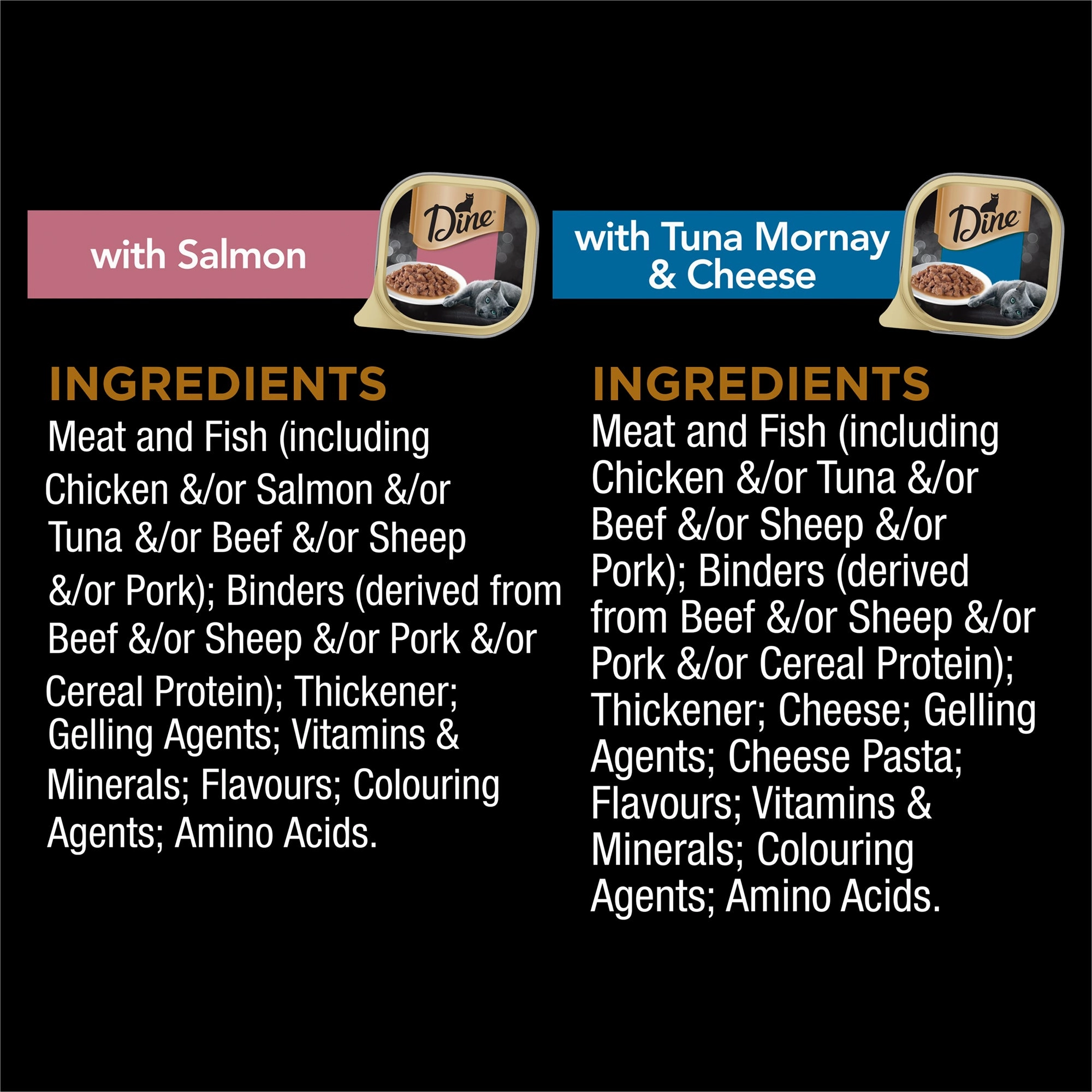 DINE - Multipack Salmon, Tuna & Cheese Cat Wet Food (85g x 28pk)