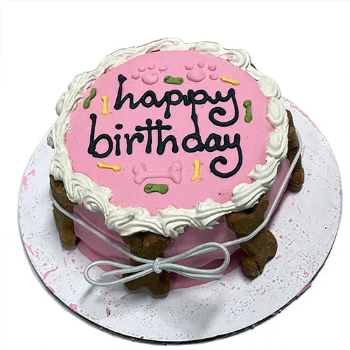 Dog Birthday Cake Pink