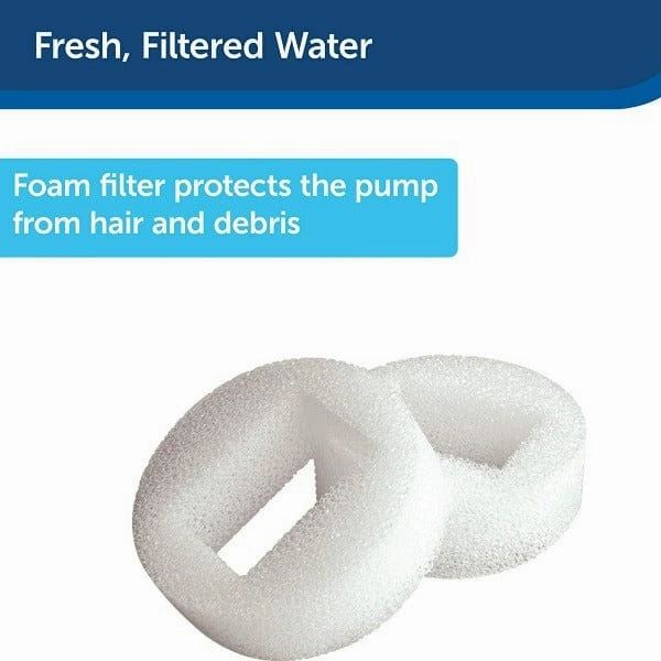 Drinkwell Ceramic & 360 Stainless Steel Replacement Foam Filters (2-Pack)