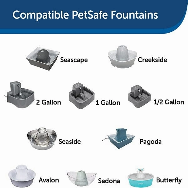 Drinkwell Ceramic Fountains Replacement Charcoal Filters (4-Pack)