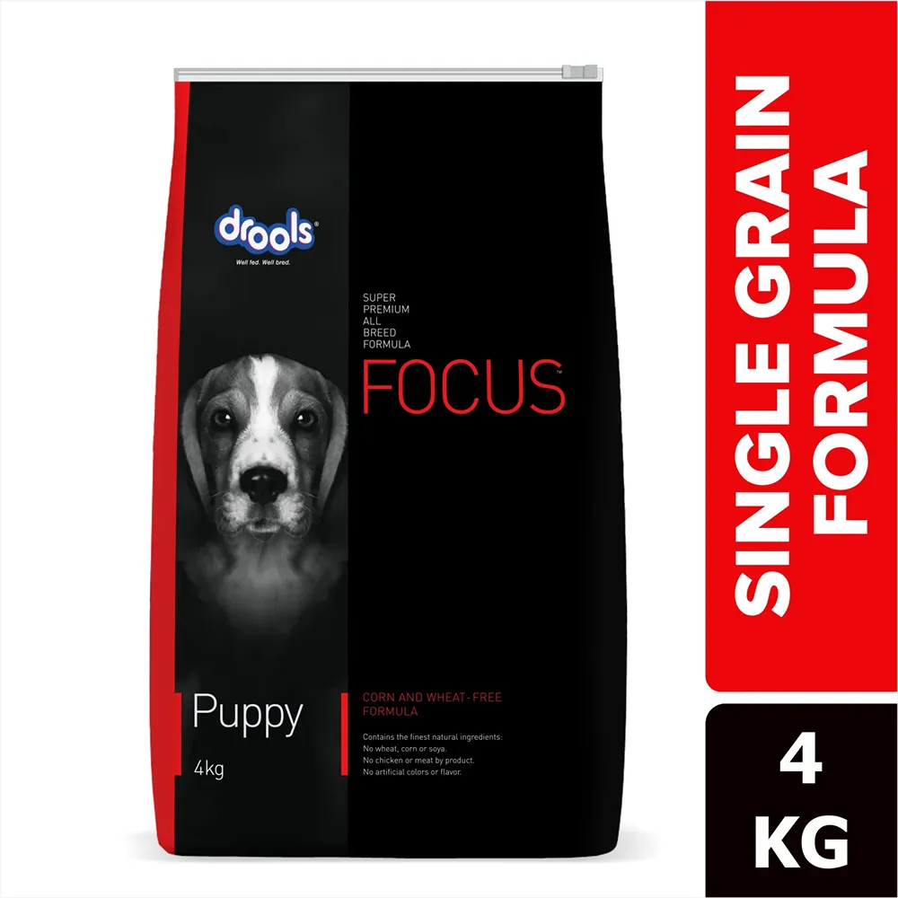 Drools Focus Super Premium Dry Food and Chicken & Chicken Liver Chunks in Gravy Puppy Dog Wet Food Combo
