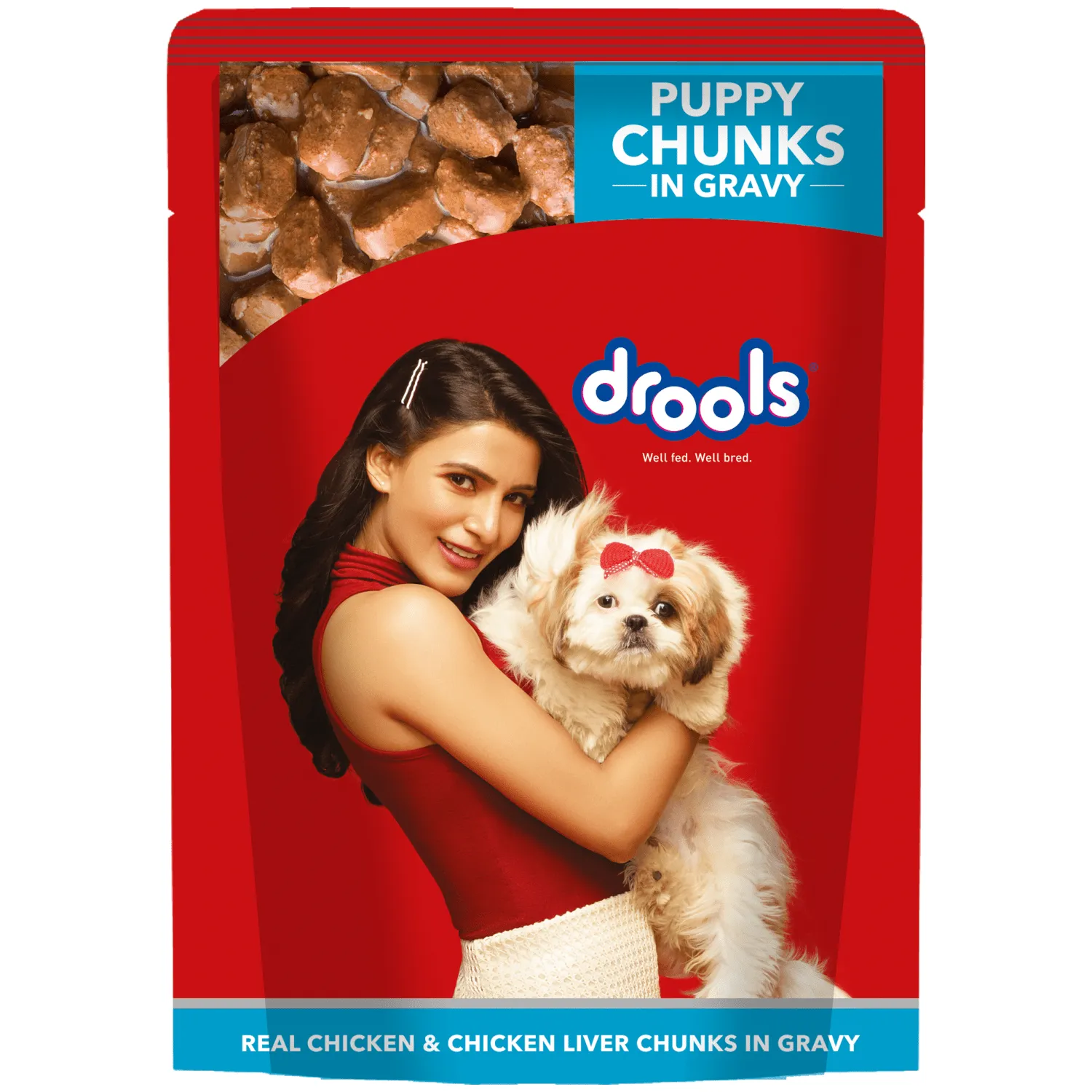Drools Focus Super Premium Dry Food and Chicken & Chicken Liver Chunks in Gravy Puppy Dog Wet Food Combo