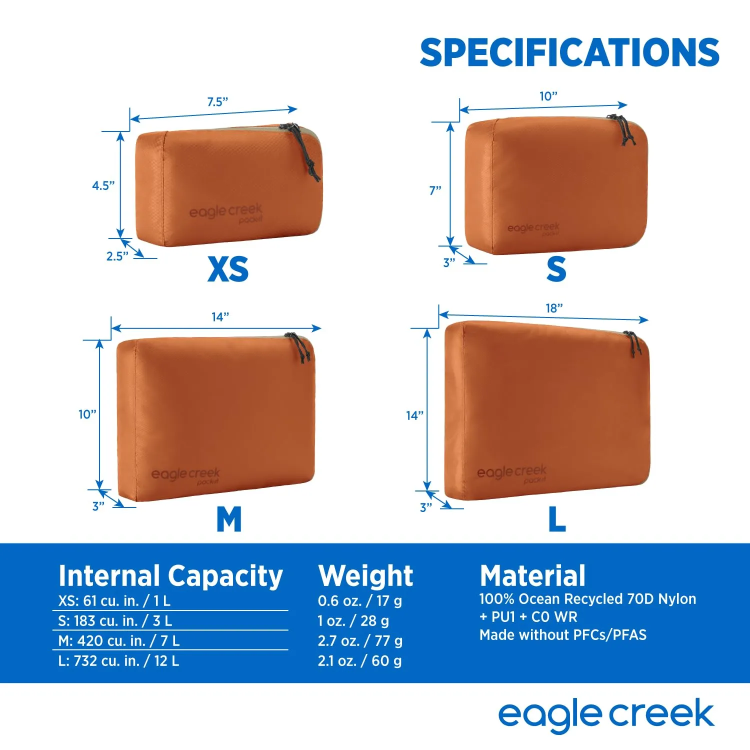 Eagle Creek Pack-It Isolate Cube, Large Bags Eagle-Creek