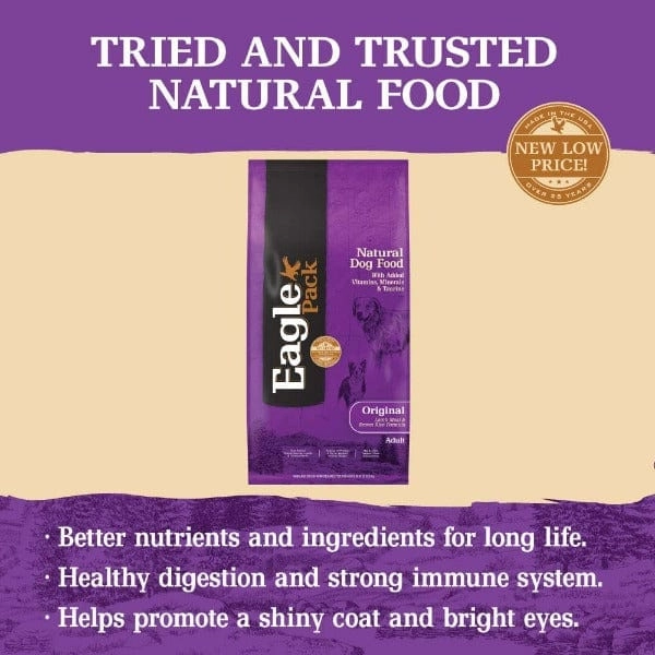 Eagle Pack Original Lamb Meal & Brown Rice Adult Dry Dog Food, 30lb