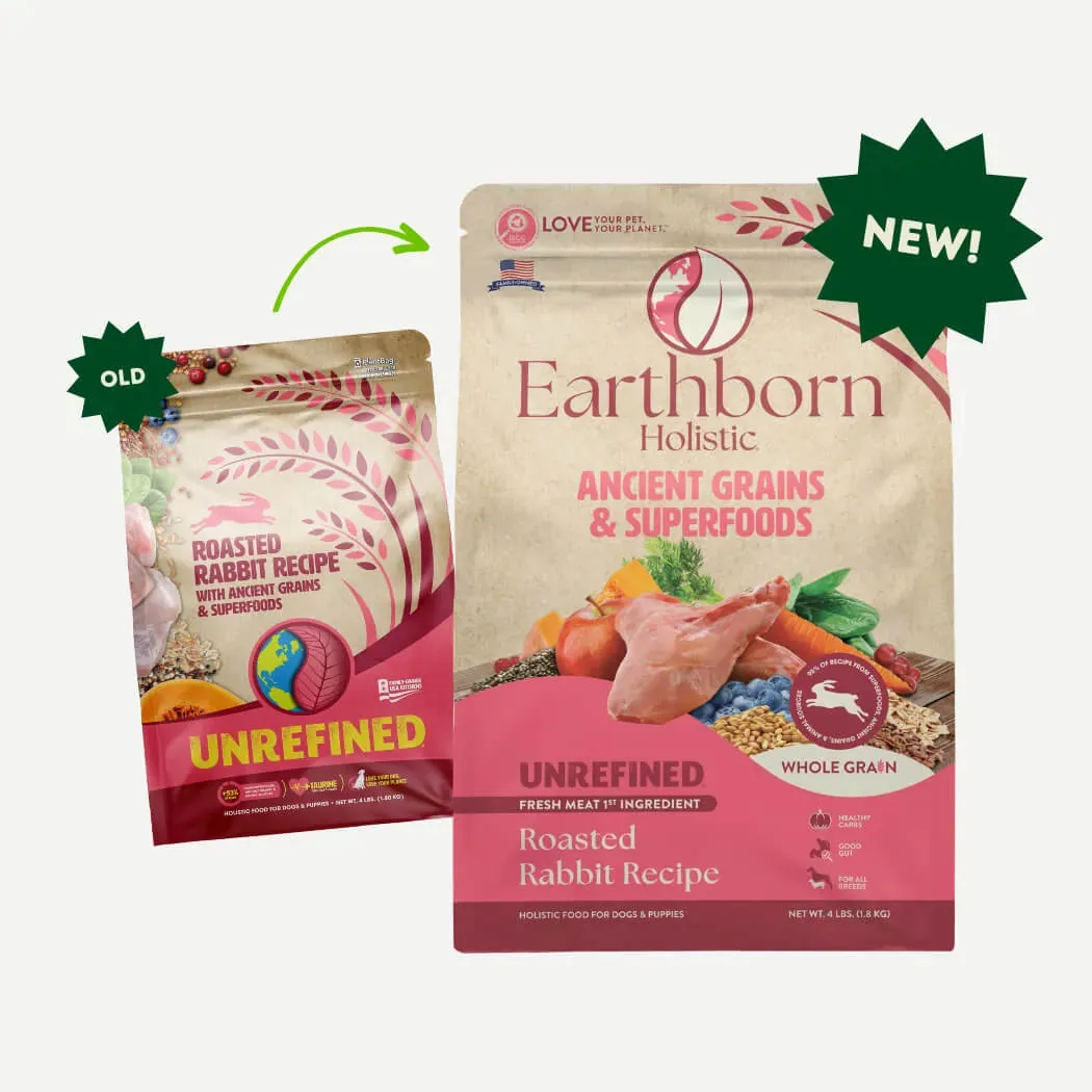 Earthborn Holistic Unrefined Roasted Rabbit with Ancient Grains & Superfoods Dry Dog Food