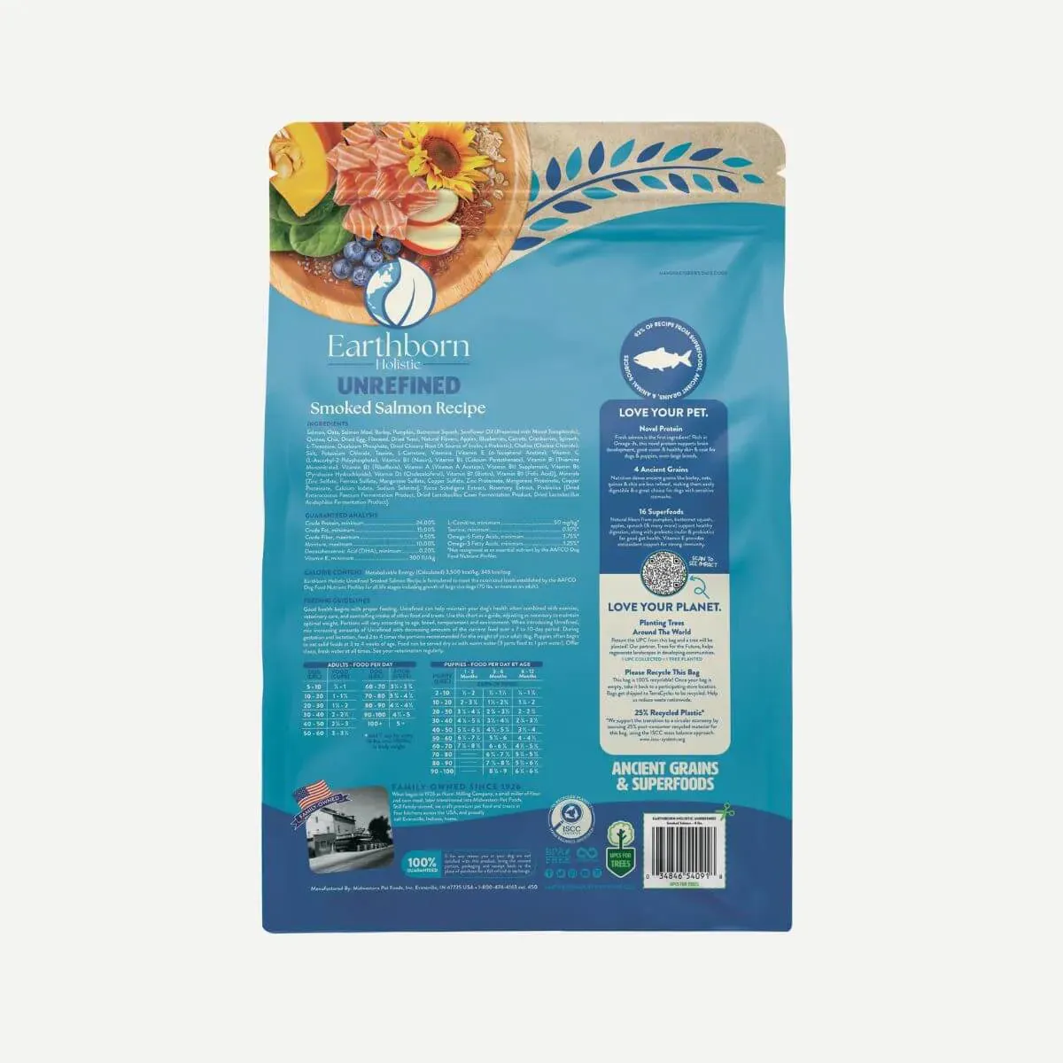 Earthborn Holistic Unrefined Smoked Salmon with Ancient Grains & Superfoods Dry Dog Food