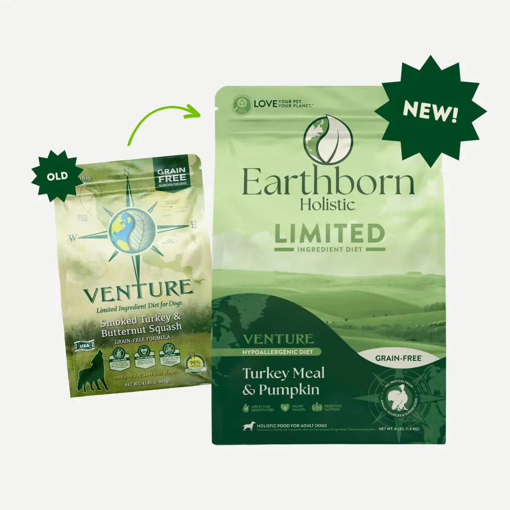 Earthborn Holistic Venture Grain Free Turkey Meal and Butternut Squash Dry Dog Food