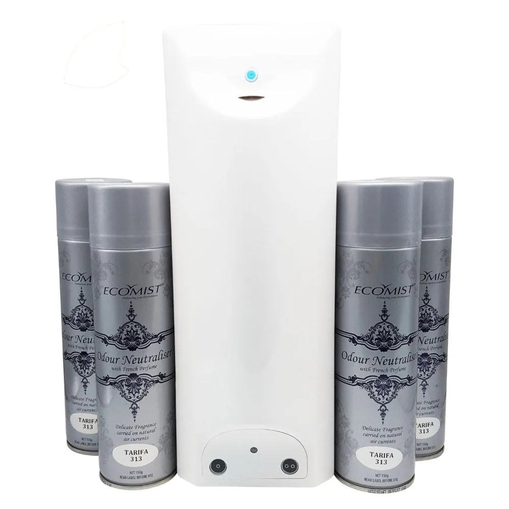 EcoMist Automated Odour Neutraliser Fragrance Dispenser (With 4 Refills)