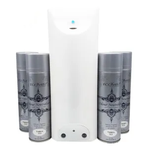 EcoMist Automated Odour Neutraliser Fragrance Dispenser (With 4 Refills)