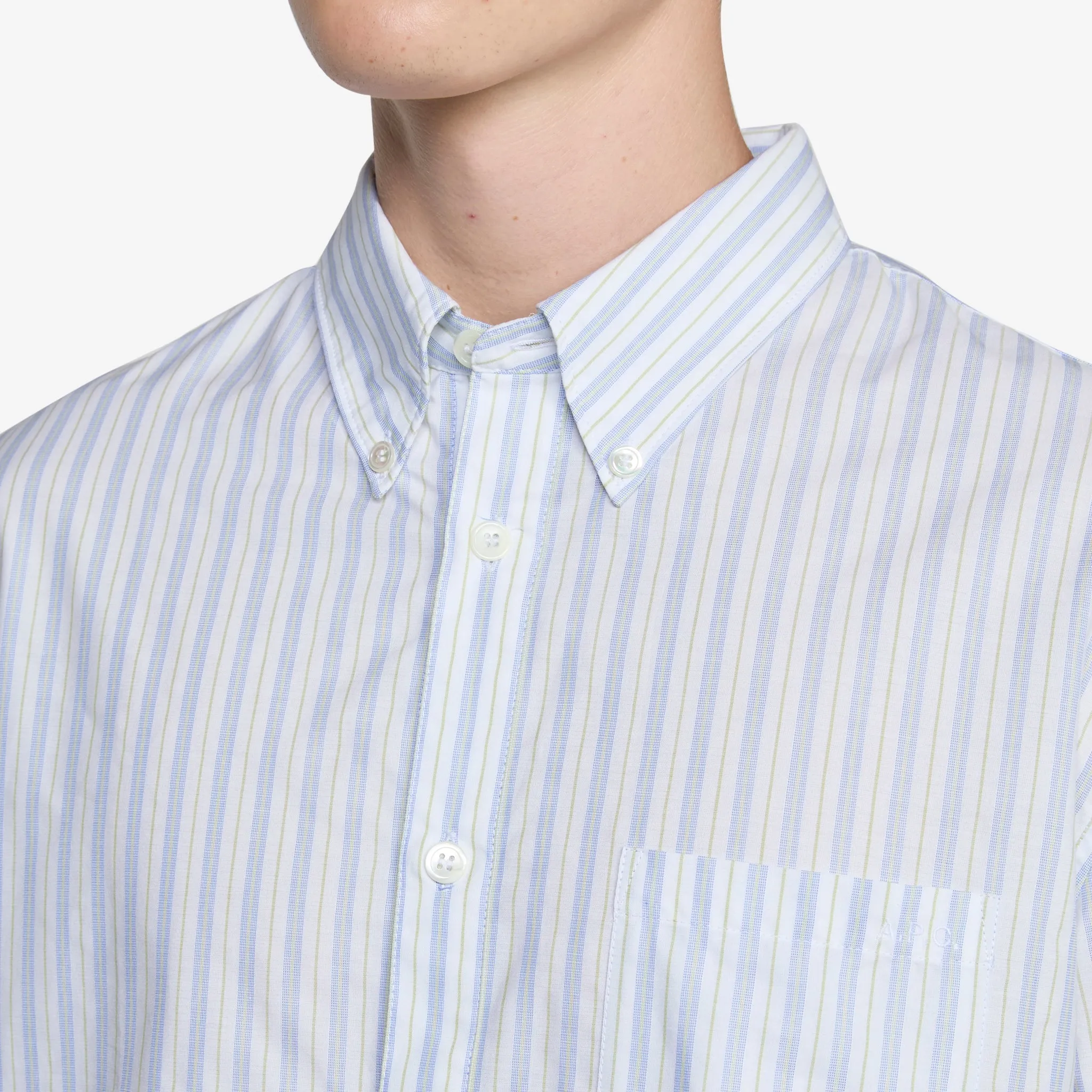 Edouard Brodé Shirt Pale Green A.P.C. Clothing