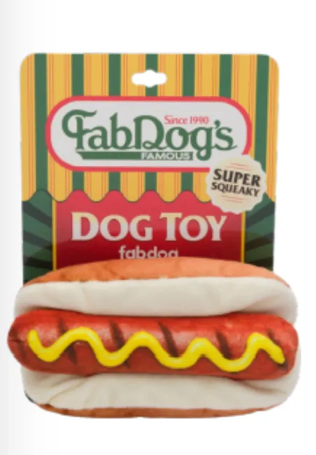 Fab Dog Fast Foodies Famous Hot Dog Dog Toy