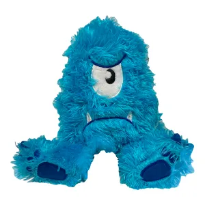 Fab Dog Fluffy Monster Plush Dog Toy - Blue Small