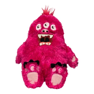 Fab Dog Fluffy Monster Plush Dog Toy - Pink Large