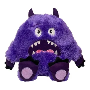 Fab Dog Fluffy Monster Plush Dog Toy - Purple Medium