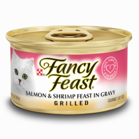 Fancy Feast Grilled Salmon & Shrimp Feast in Gravy Wet Cat Food