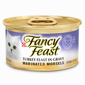 Fancy Feast Marinated Morsels Turkey Feast in Gravy Wet Cat Food