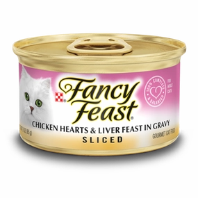 Fancy Feast Sliced Chicken Hearts & Liver in Gravy Wet Cat Food