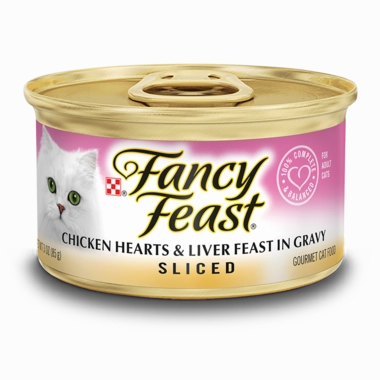 Fancy Feast Sliced Chicken Hearts & Liver in Gravy Wet Cat Food