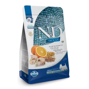 Farmina N&D Ocean Ancestral Grain Cod, Spelt, Oats & Orange Mini Adult Dry Dog Food