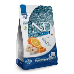 Farmina N&D Ocean Grain Free Cod, Pumpkin & Orange Medium & Maxi Adult Dry Dog Food