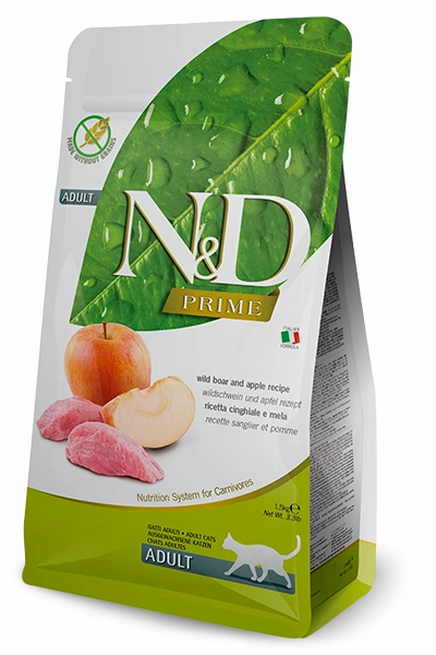 Farmina N&D Prime Grain Free Boar and Apple Dry Cat Food