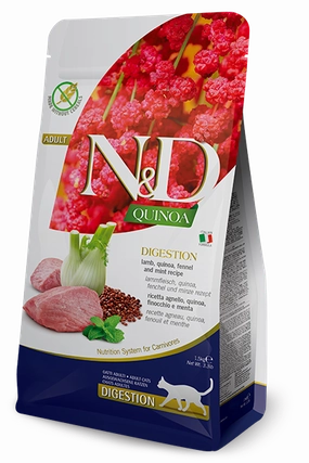 Farmina N&D Quinoa Digestion Lamb, Quinoa, Fennel and Mint Dry Cat Food