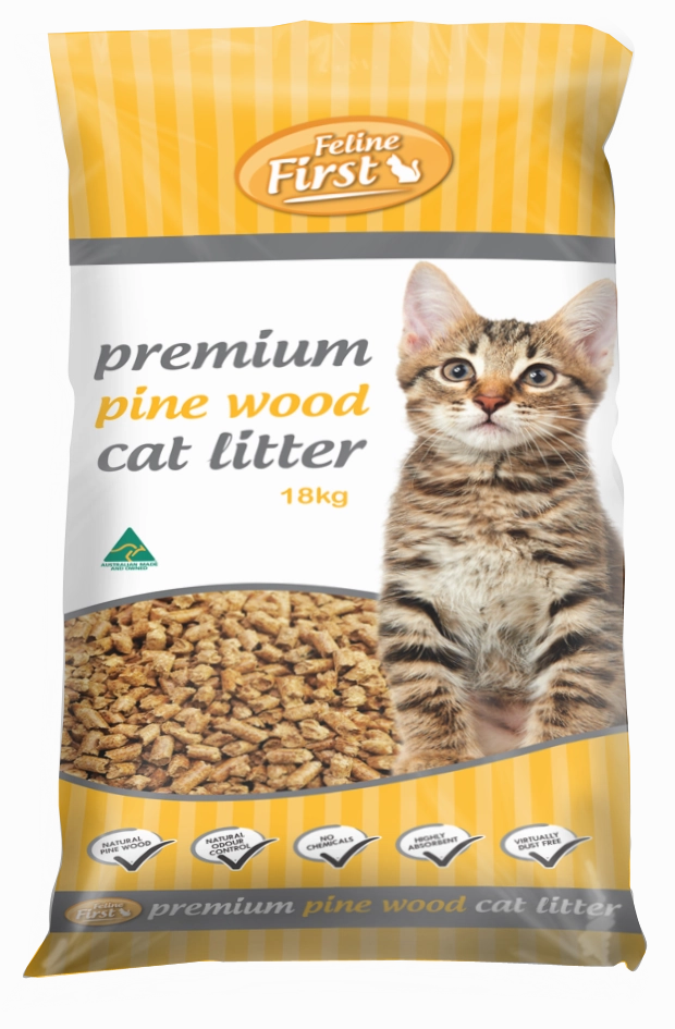 Feline First - Pine Wood Cat Litter (18kg)