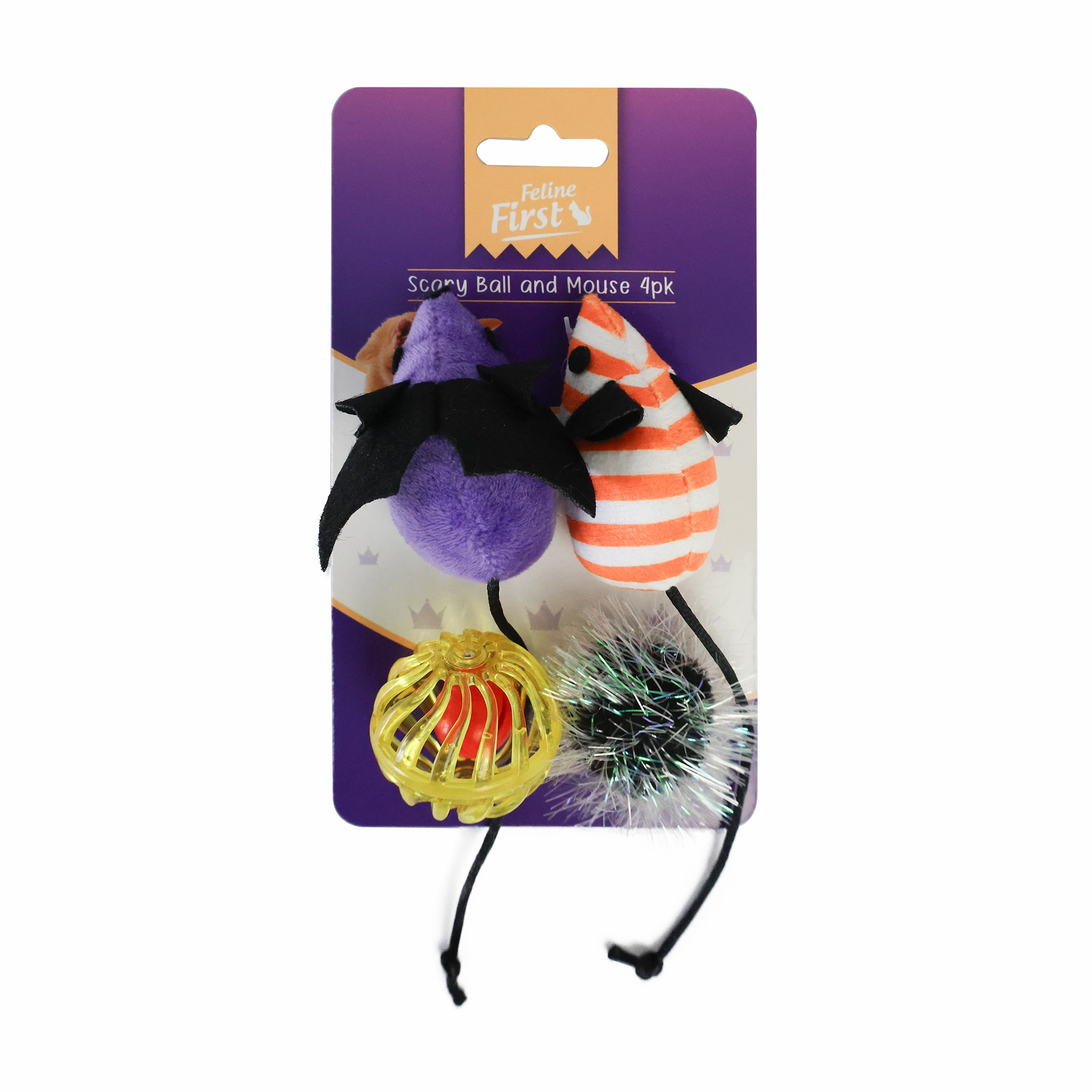 Feline First - Scary Ball and Mouse (4pk)