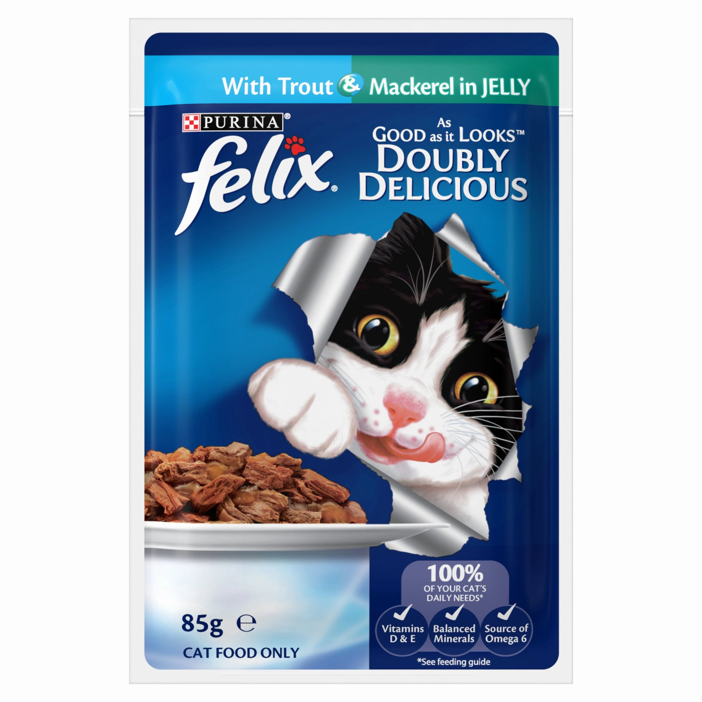 FELIX - Adult Doubly Delicious Fish Selection in Jelly Wet Cat Food (85g x 12pk)