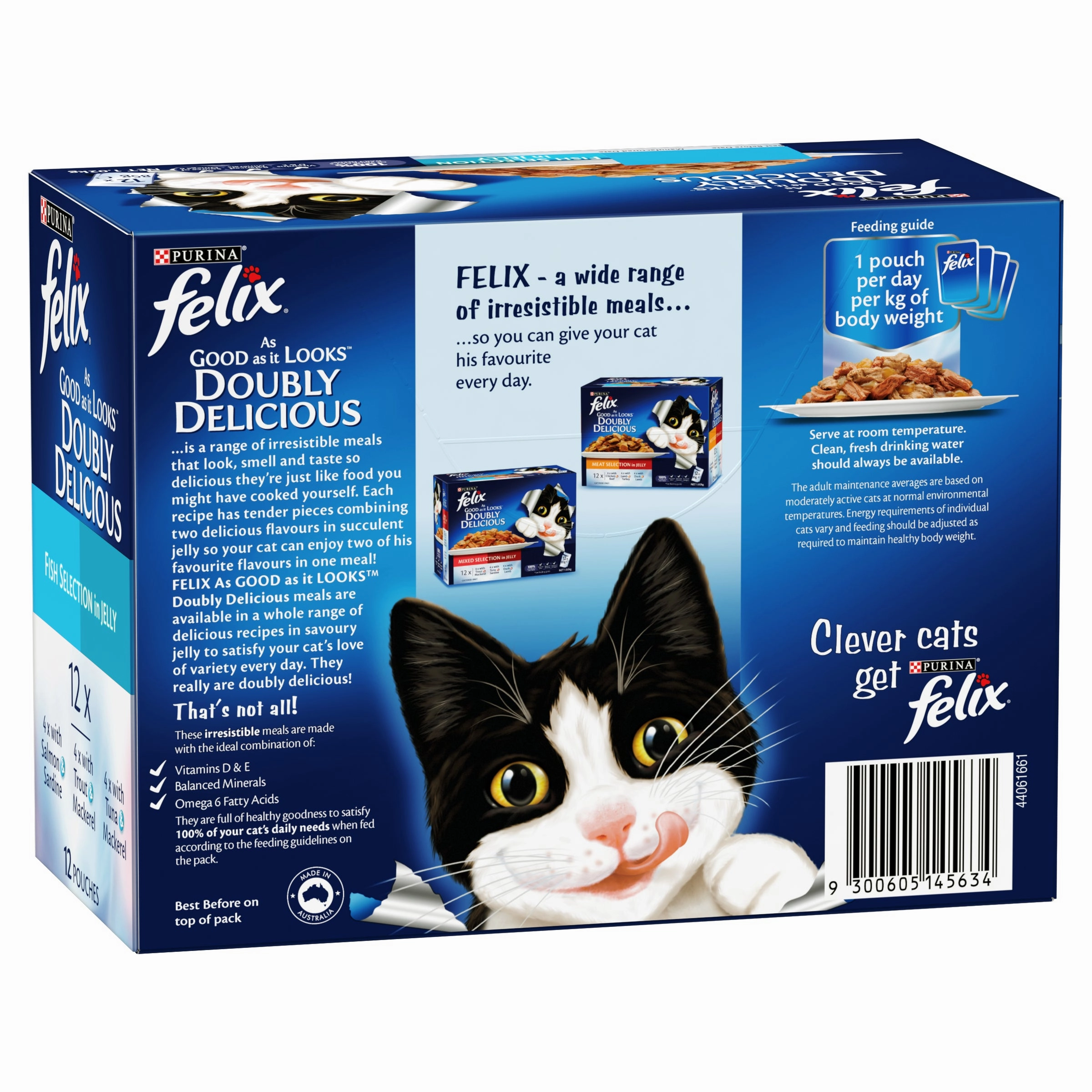 FELIX - Adult Doubly Delicious Fish Selection in Jelly Wet Cat Food (85g x 12pk)