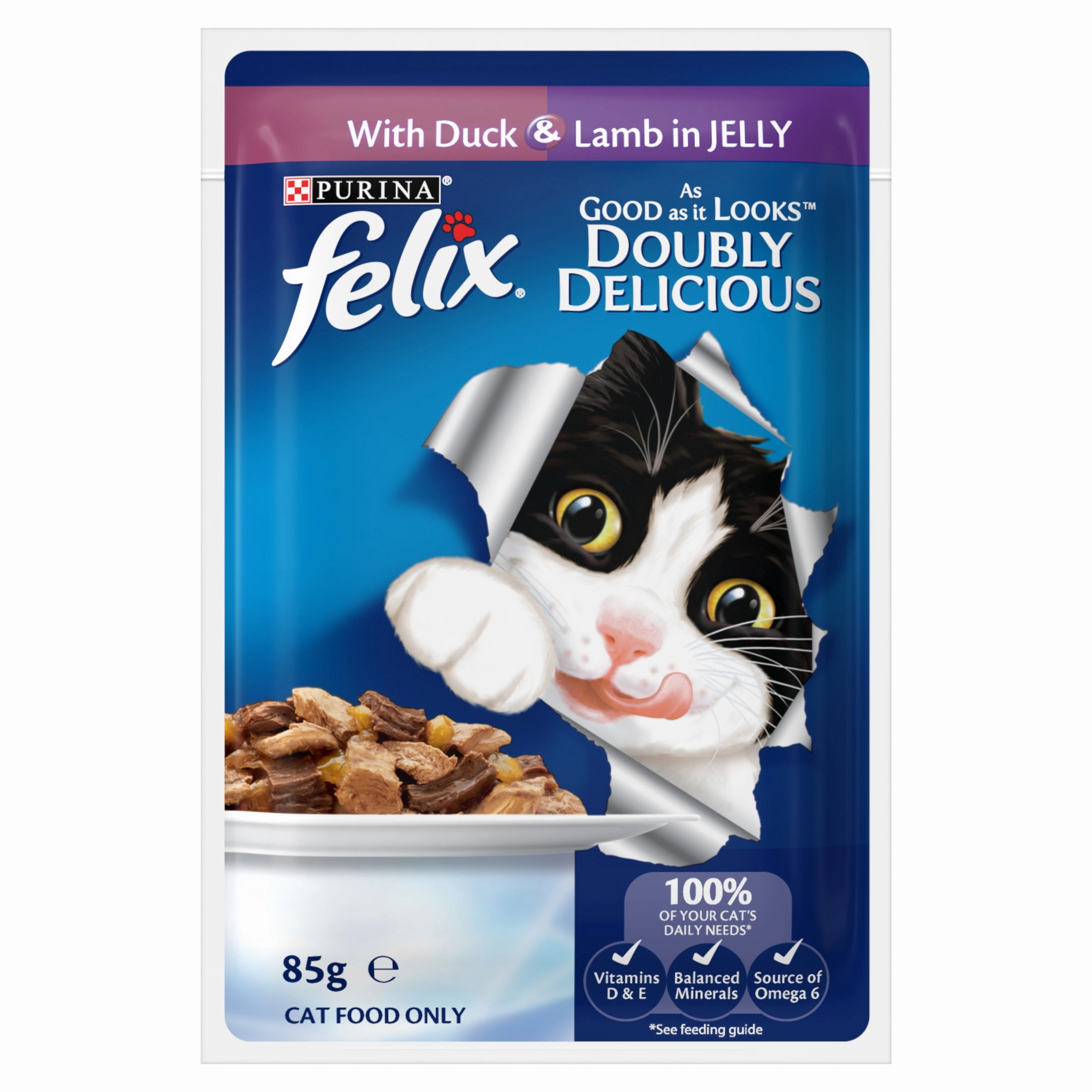 FELIX - Adult Doubly Delicious Meat Selection in Jelly Wet Cat Food (85g x 12pk)
