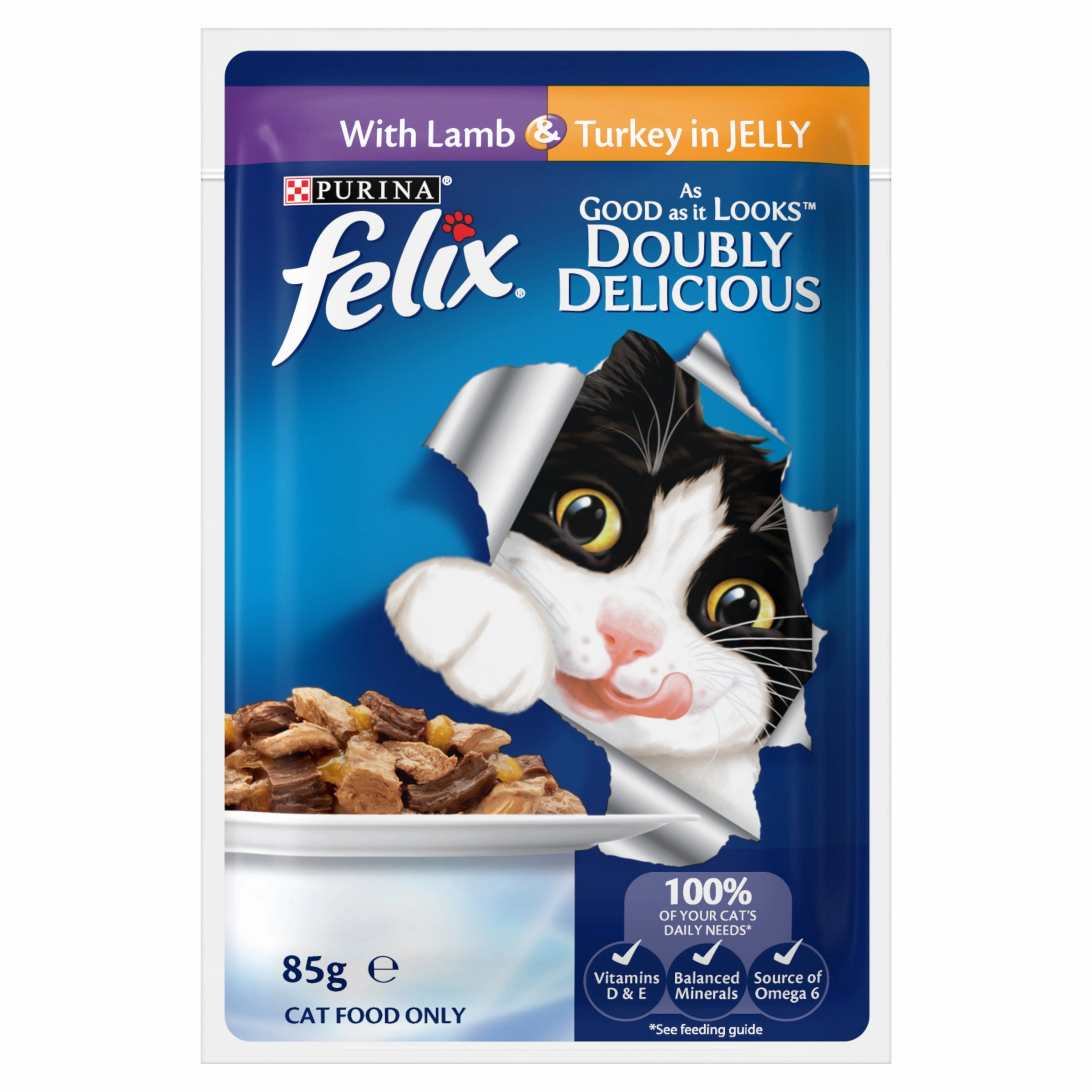FELIX - Adult Doubly Delicious Meat Selection in Jelly Wet Cat Food (85g x 12pk)